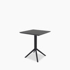 Aiden 4 Seat Square Folding Cafe Table | Black