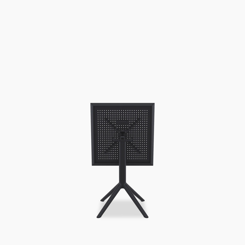 Aiden 4 Seat Square Folding Cafe Table | Black