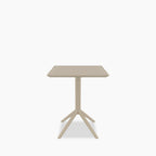 Aiden 4 Seat Square Folding Cafe Table | Taupe