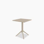 Aiden 4 Seat Square Folding Cafe Table | Taupe