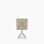 Aiden 4 Seat Square Folding Cafe Table | Taupe