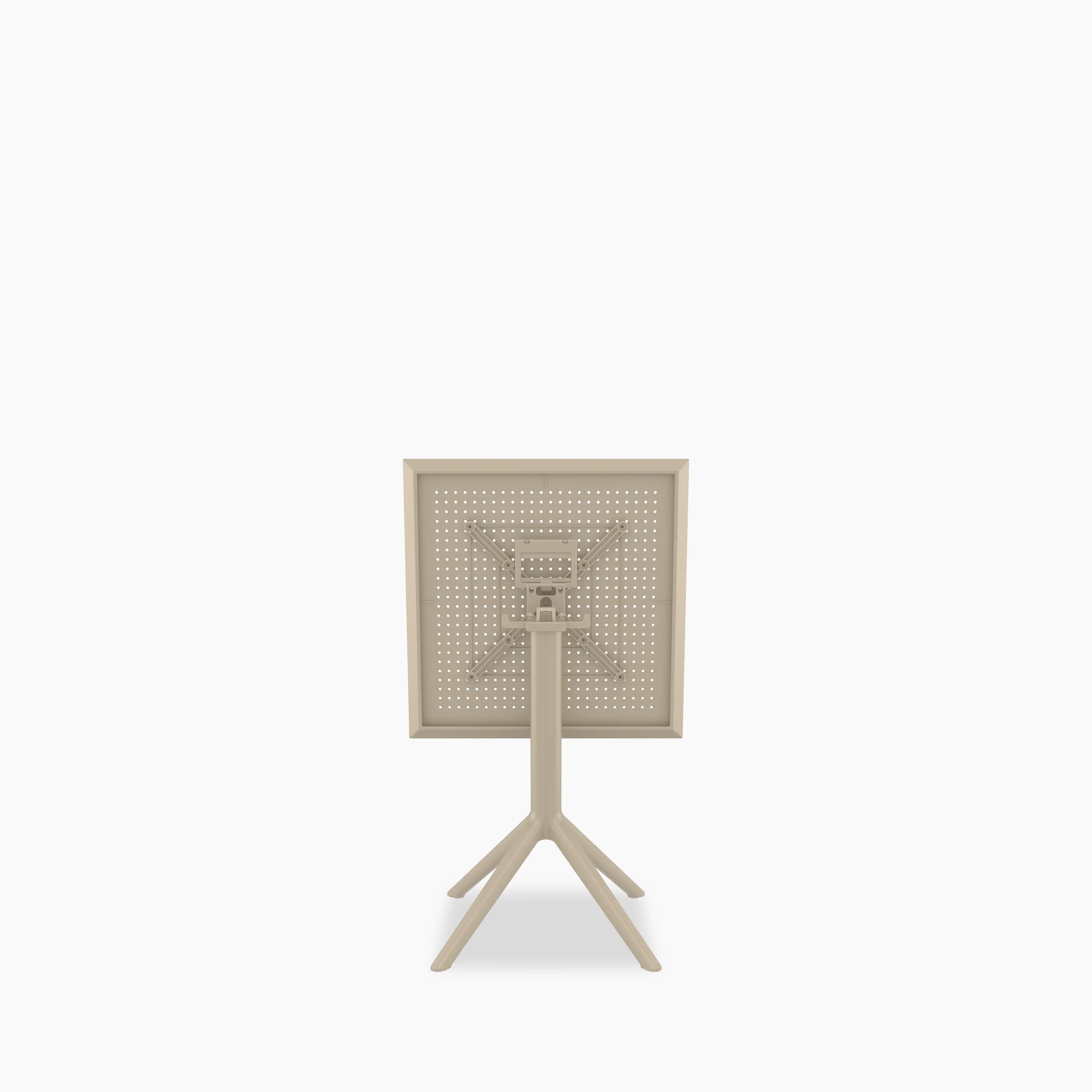 Aiden 4 Seat Square Folding Cafe Table | Taupe