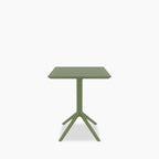 Aiden 4 Seat Square Folding Cafe Table | Green