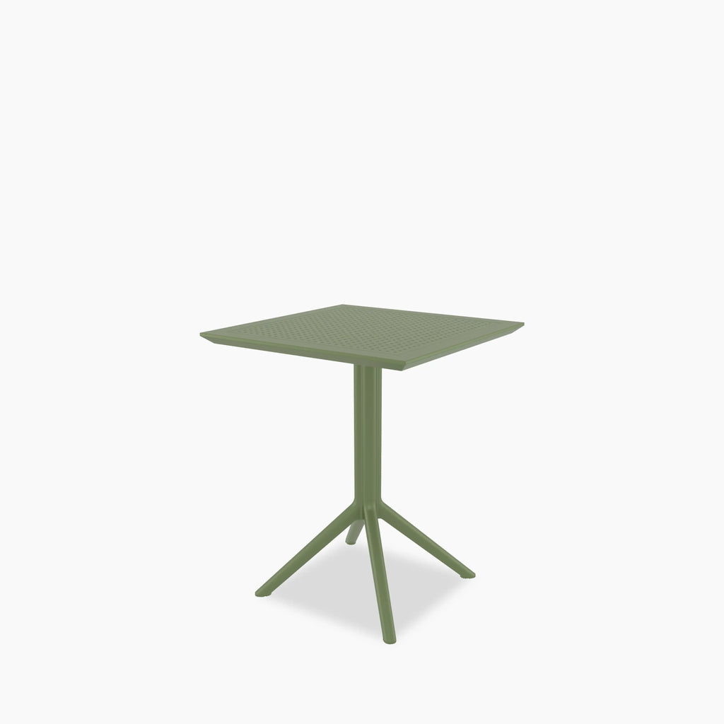 Aiden 4 Seat Square Folding Cafe Table | Green