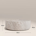 Ingrid Round Coffee Table | Stone Effect