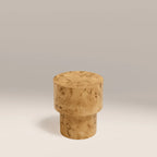 Dalton Round Wooden Side Table | Burl Wood