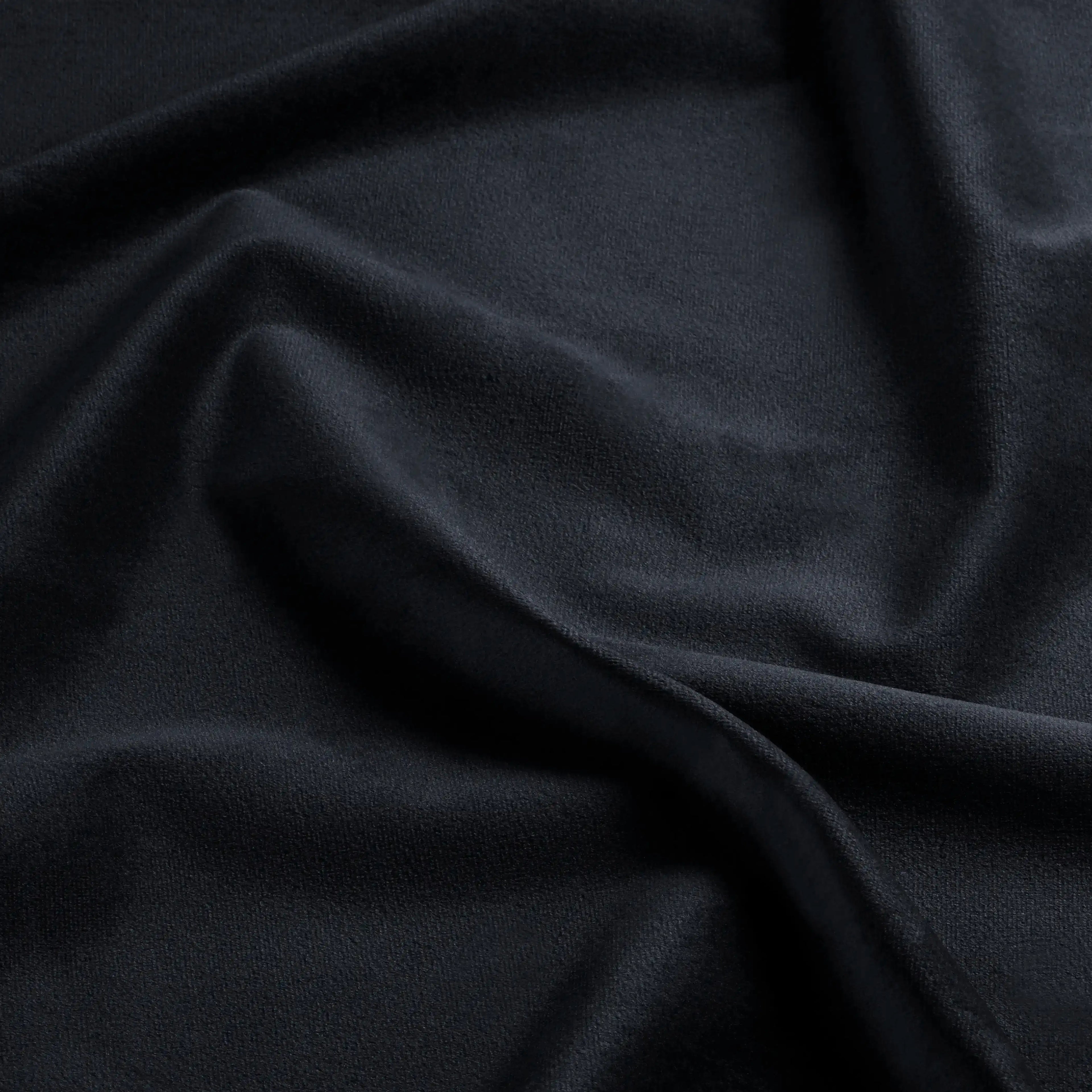 Halton Footstool | Dark Blue Sustainable Velvet