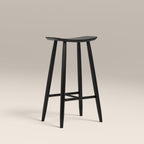 Hatton Wooden Bar Stool | Black