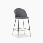 Heather Kitchen Stool | Grey Velvet