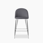 Heather Kitchen Stool | Grey Velvet