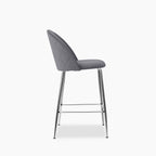 Heather Kitchen Stool | Grey Velvet