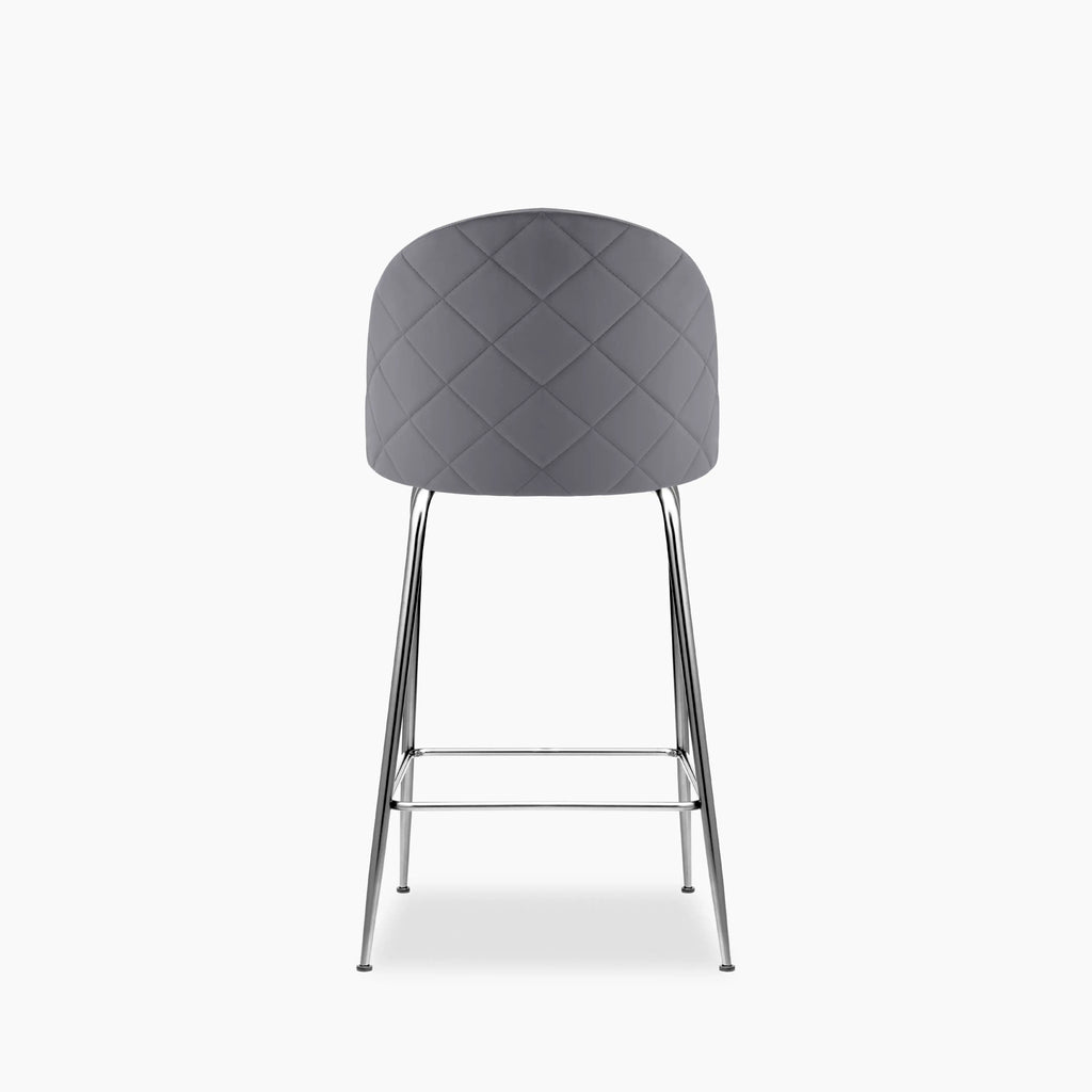 Heather Kitchen Stool | Grey Velvet
