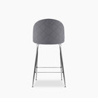 Heather Kitchen Stool | Grey Velvet