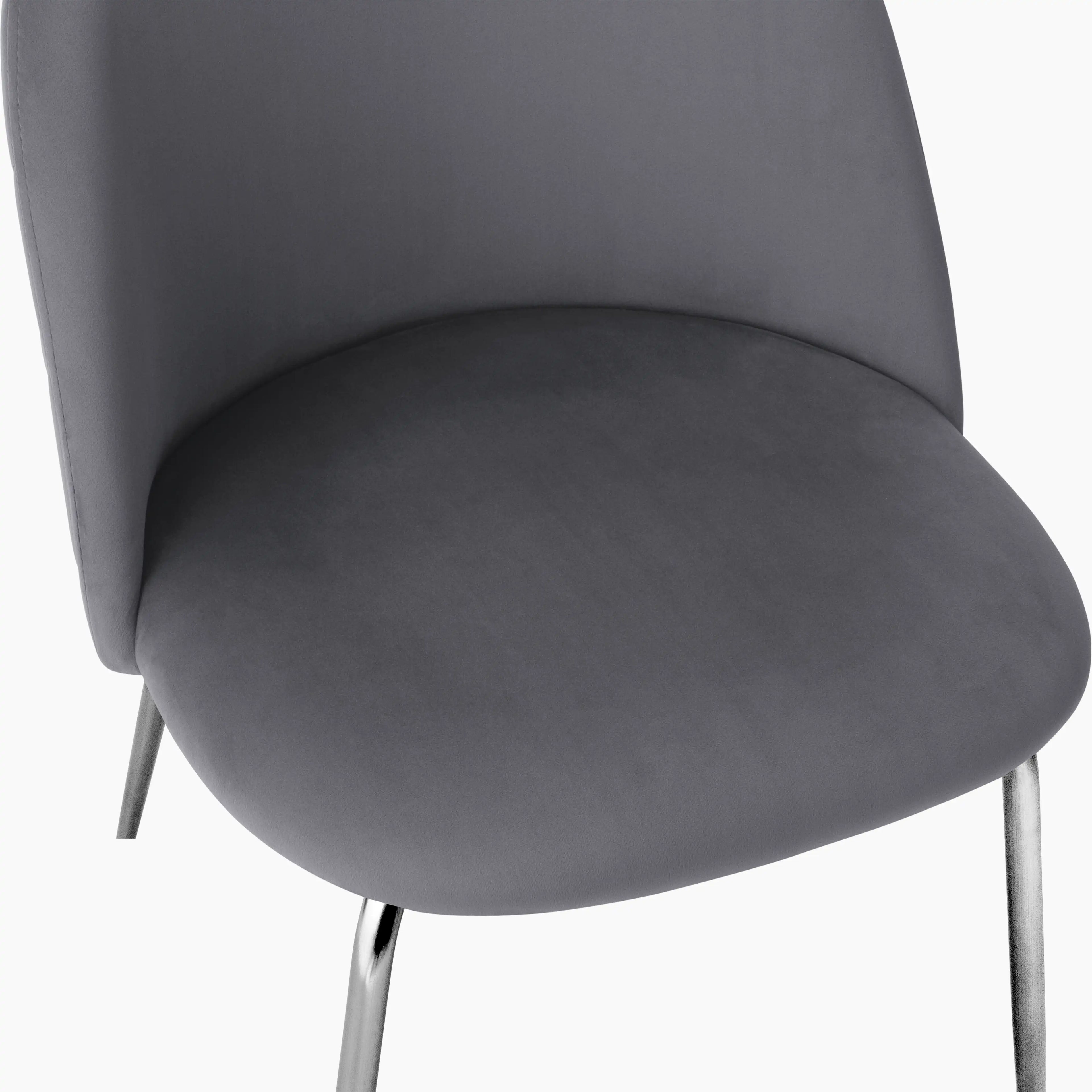 Heather Kitchen Stool | Grey Velvet