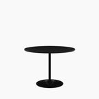 Isla 4 Seat Round Wooden Dining Table | Black Ash