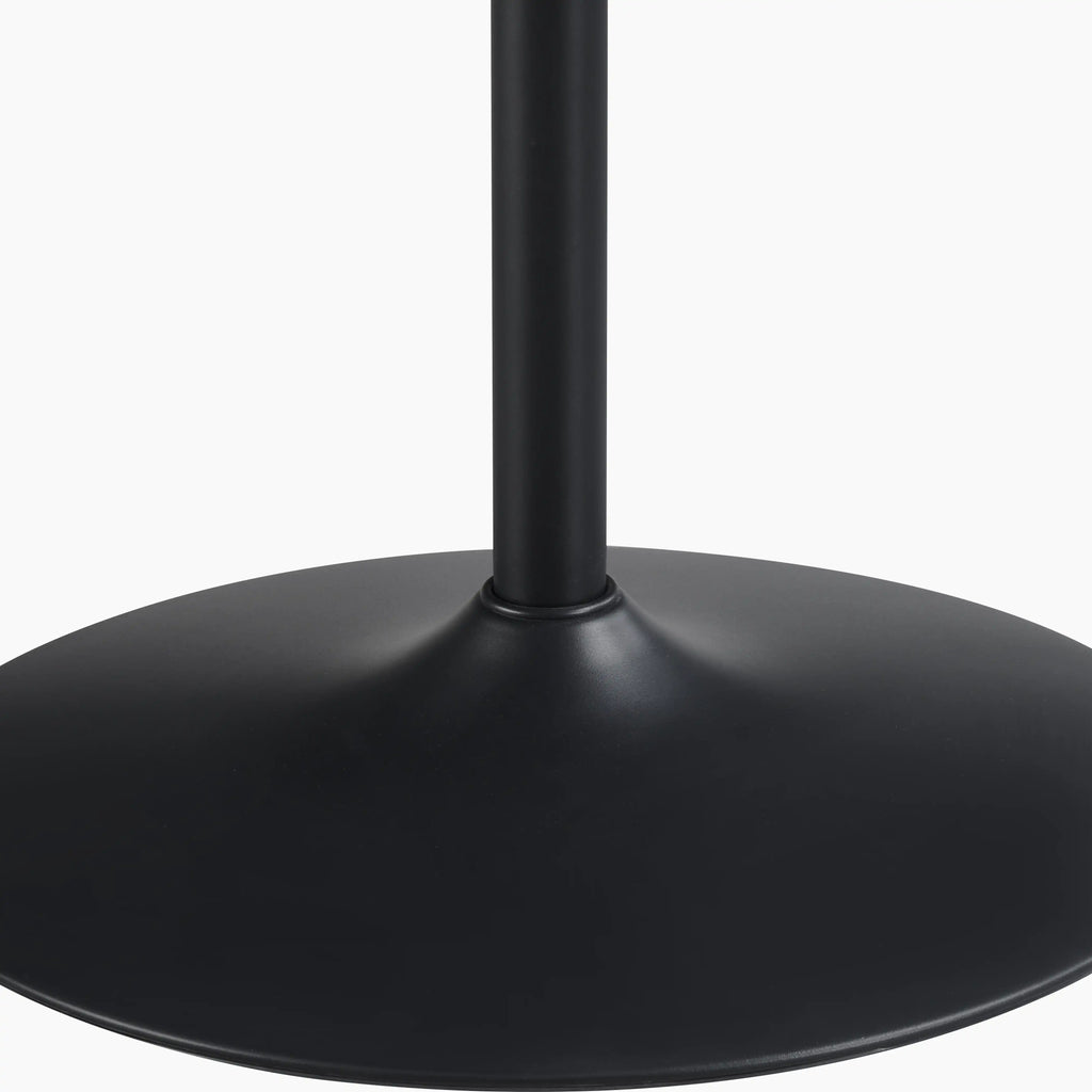 Isla 4 Seat Round Wooden Dining Table | Black Ash