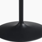 Isla 4 Seat Round Wooden Dining Table | Black Ash