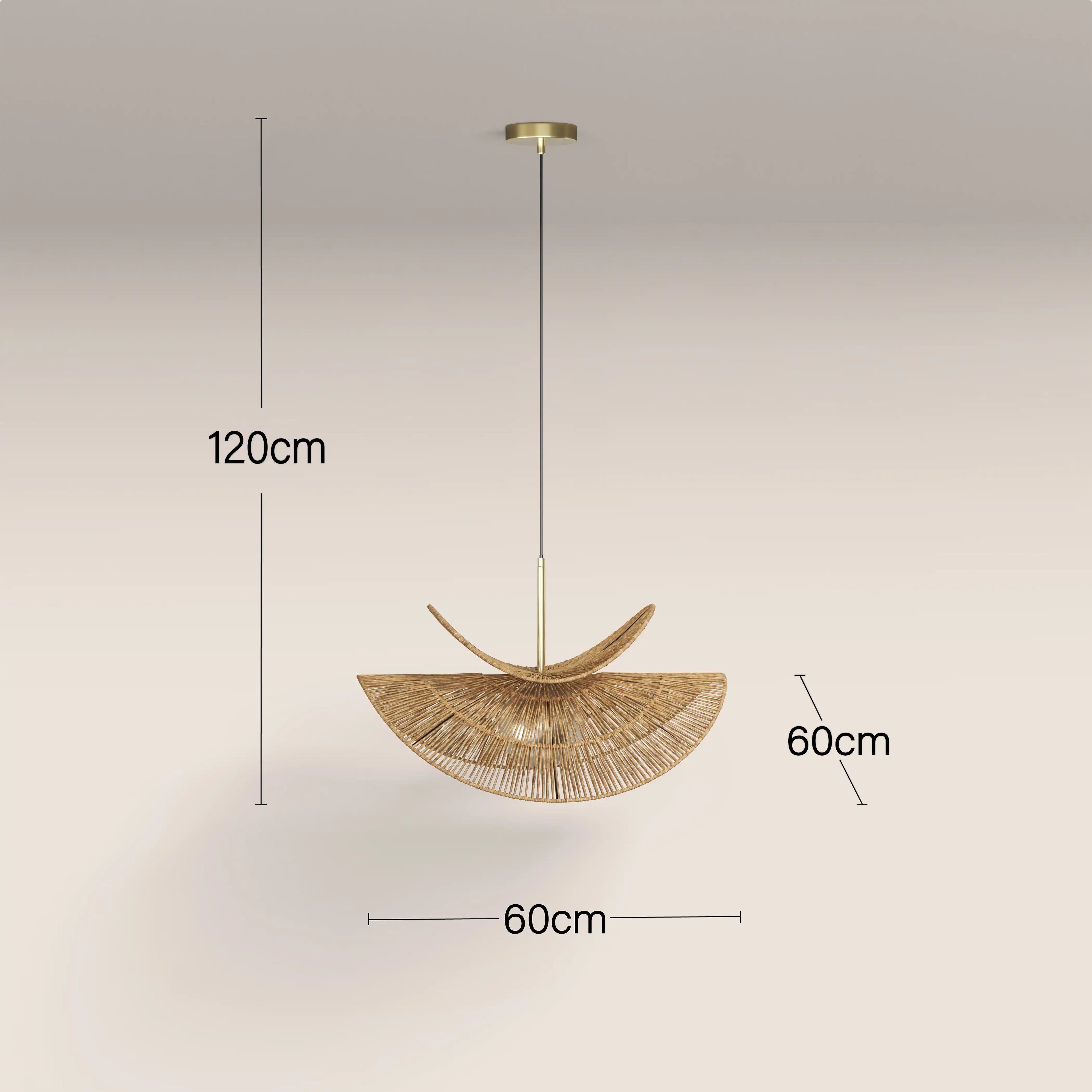 Javon Pendant Light | Natural Rattan
