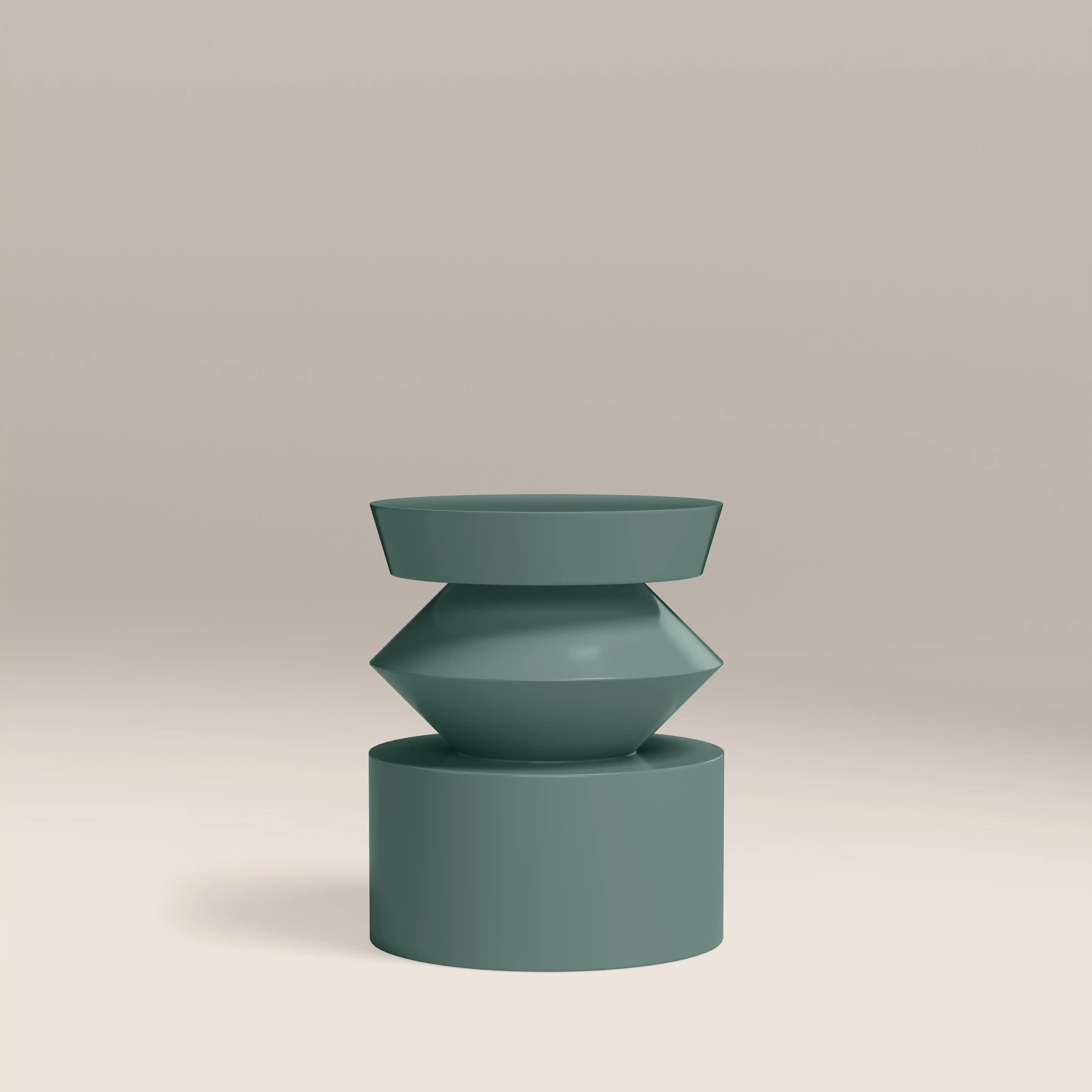 Kayla Round Side Table | High Gloss Sky Blue