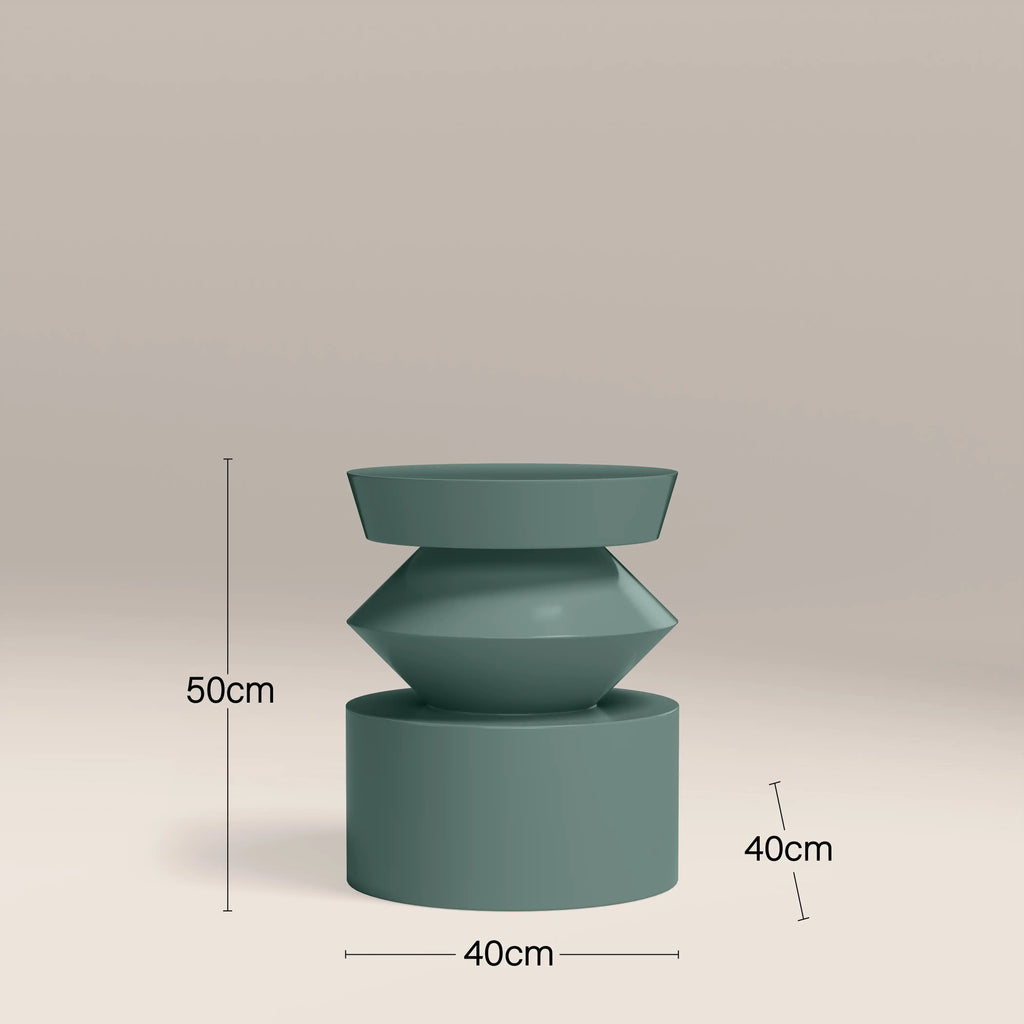 Kayla Round Side Table | High Gloss Sky Blue