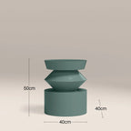 Kayla Round Side Table | High Gloss Sky Blue