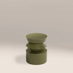 Kayla Round Side Table | High Gloss Olive Green