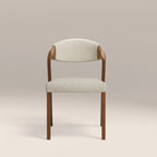 Kennedy Dining Chair | Speckled Stone Sustainable Boucle & Walnut