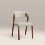 Kennedy Dining Chair | Speckled Stone Sustainable Boucle & Walnut