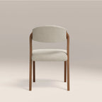 Kennedy Dining Chair | Speckled Stone Sustainable Boucle & Walnut