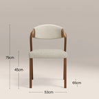 Kennedy Dining Chair | Speckled Stone Sustainable Boucle & Walnut