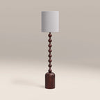 Latimer Floor Lamp | Natural Linen & Walnut
