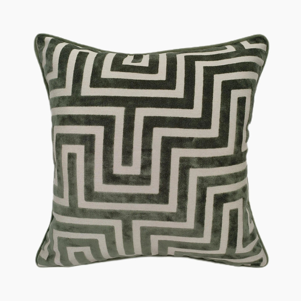 Connelly Large Square Velvet Cushion | Sage Green