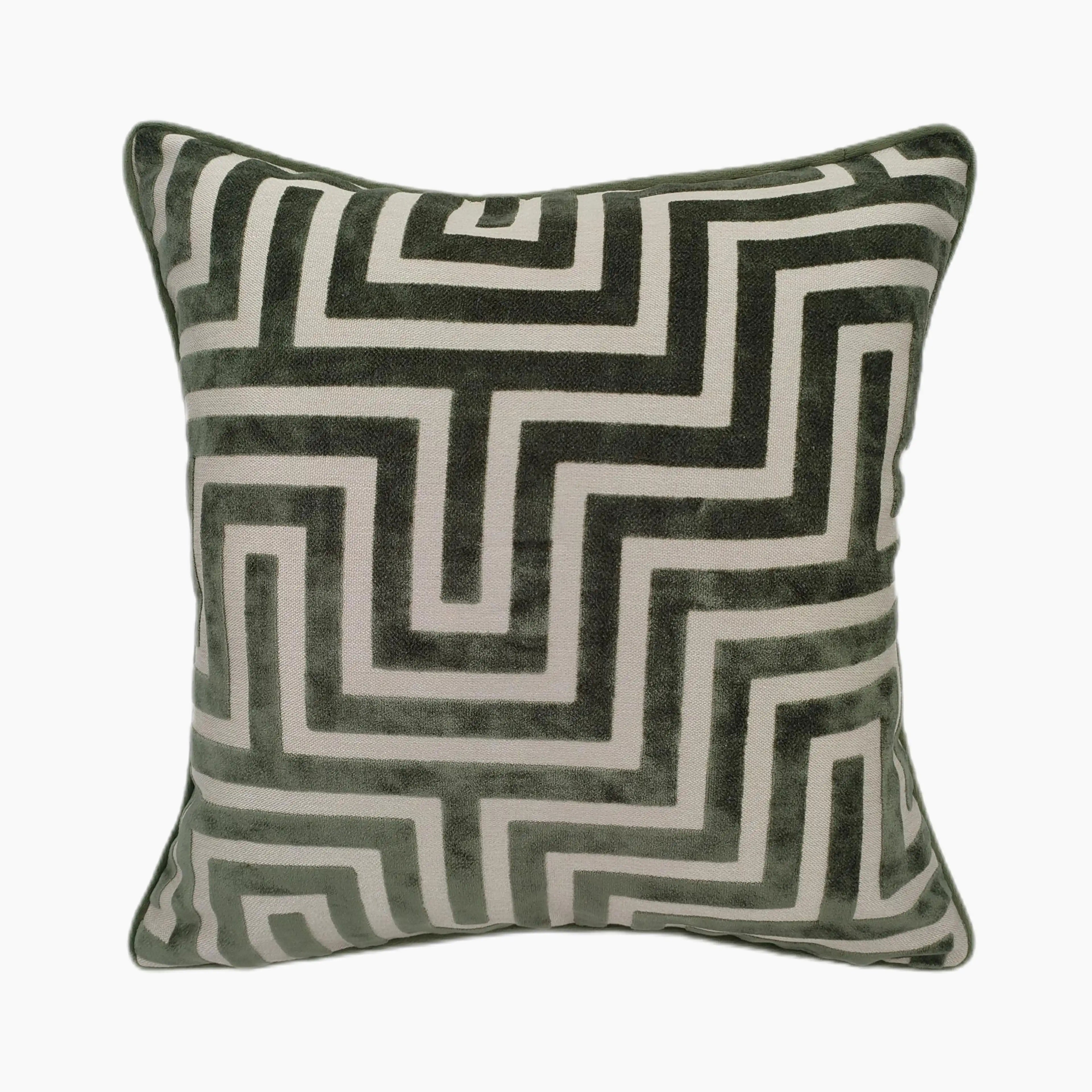 Connelly Large Square Velvet Cushion | Sage Green