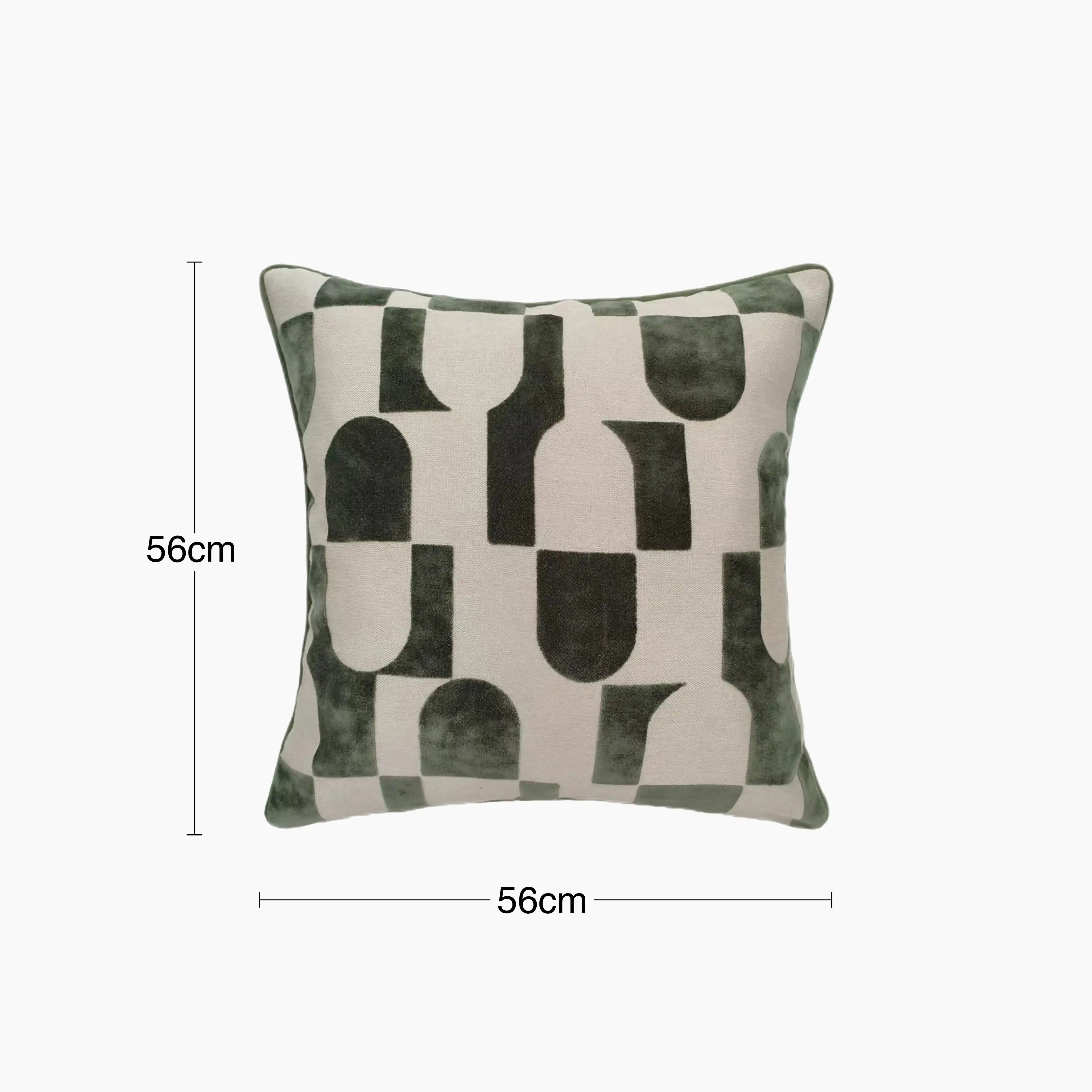 Alonzo Large Square Velvet Cushion | Sage Green