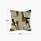 Alto Square Fabric Cushion | Whiskey Brown & Natural