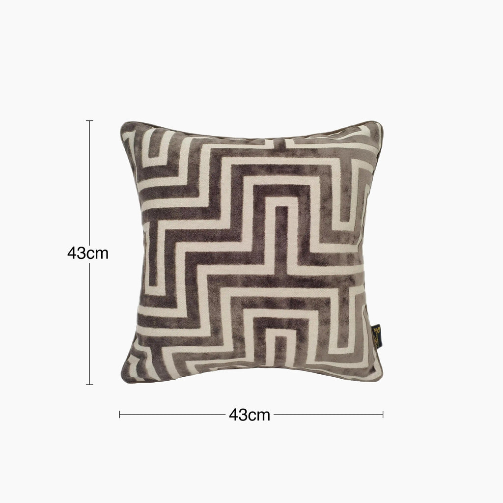 Connelly Square Velvet Cushion | Chocolate Brown