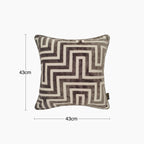Connelly Square Velvet Cushion | Chocolate Brown