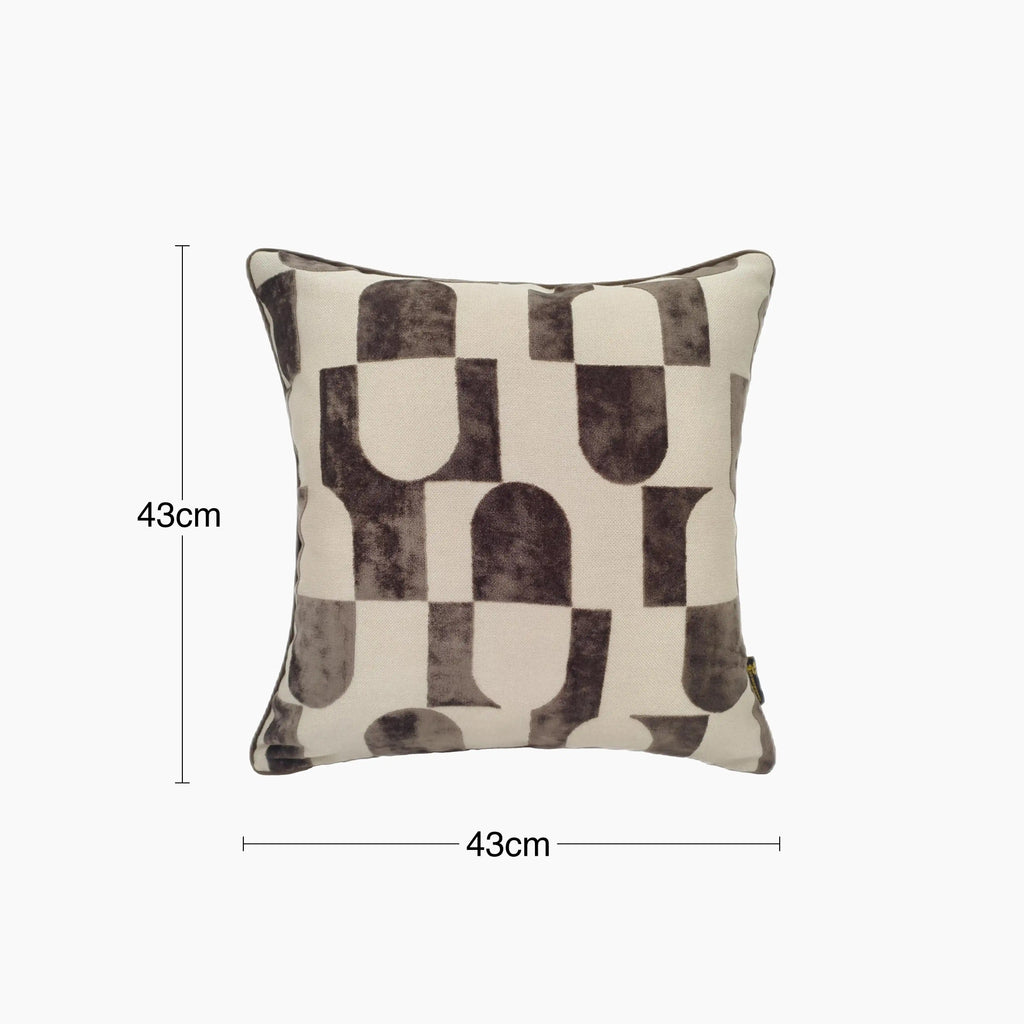 Alonzo Square Velvet Cushion | Chocolate Brown