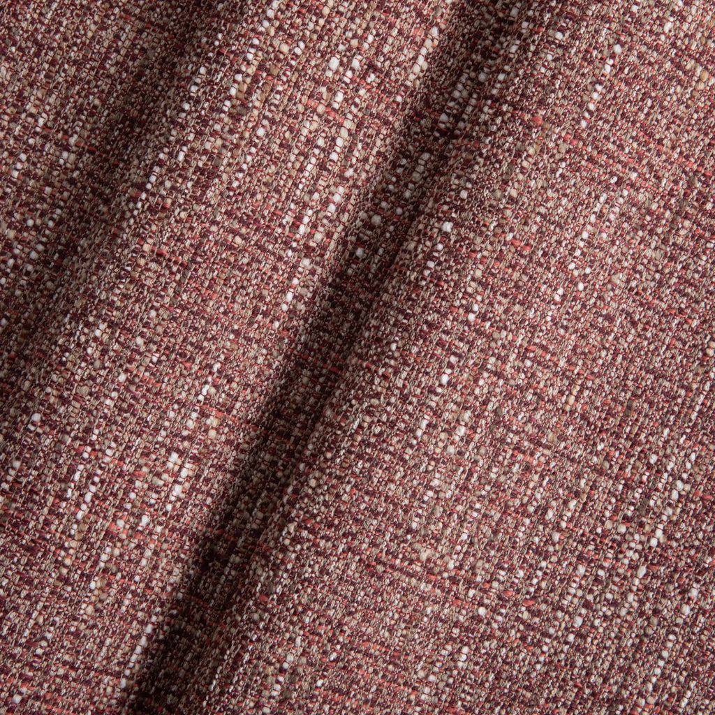 Ivy Swivel Armchair | Speckled Berry Red Boucle & Walnut