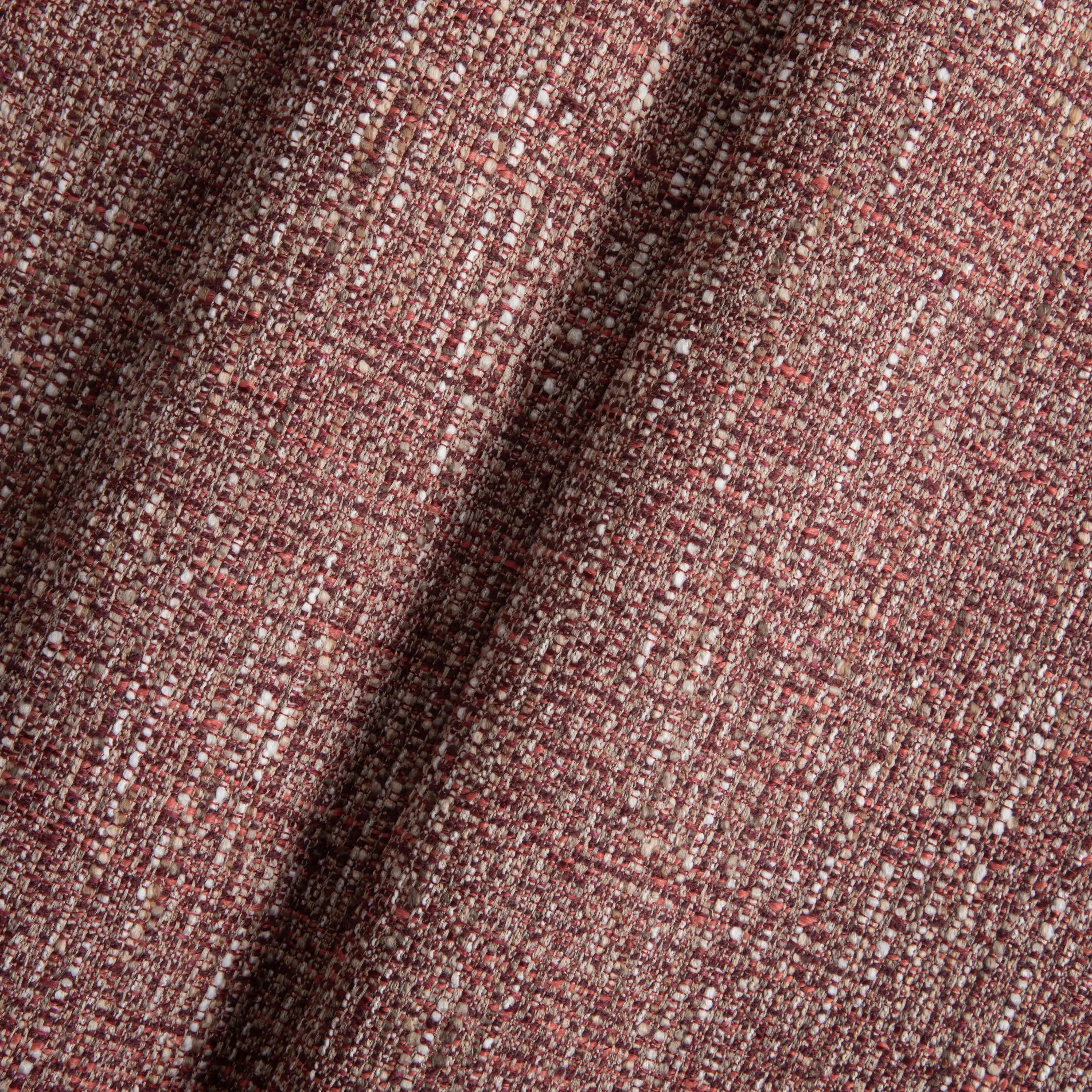 Ivy Swivel Armchair | Speckled Berry Red Boucle & Walnut