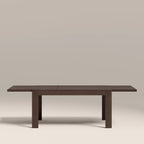 Ceva 6-10 Seat Rectangle Wooden Extendable Dining Table | Smoked Walnut