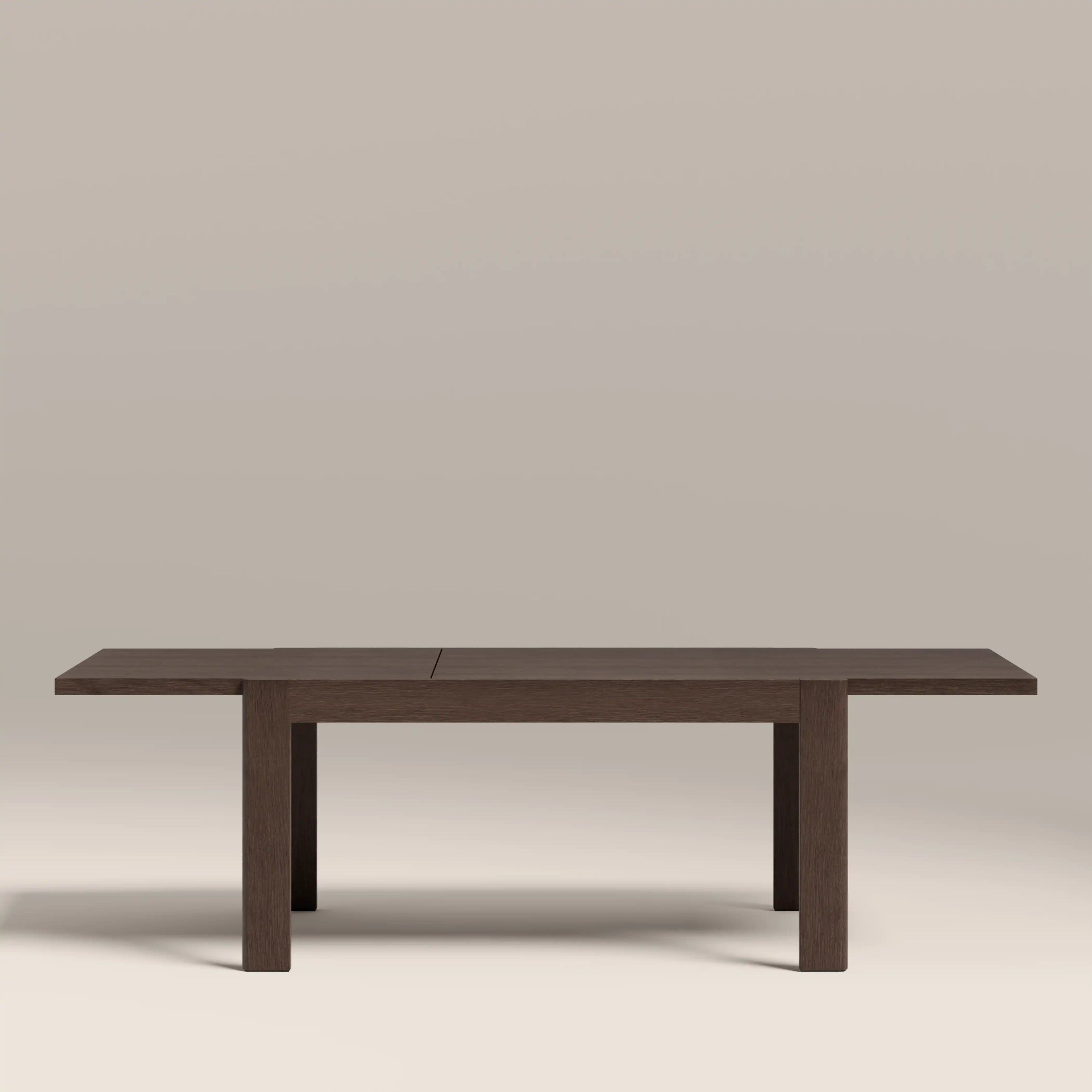 Ceva 6-10 Seat Rectangle Wooden Extendable Dining Table | Smoked Walnut