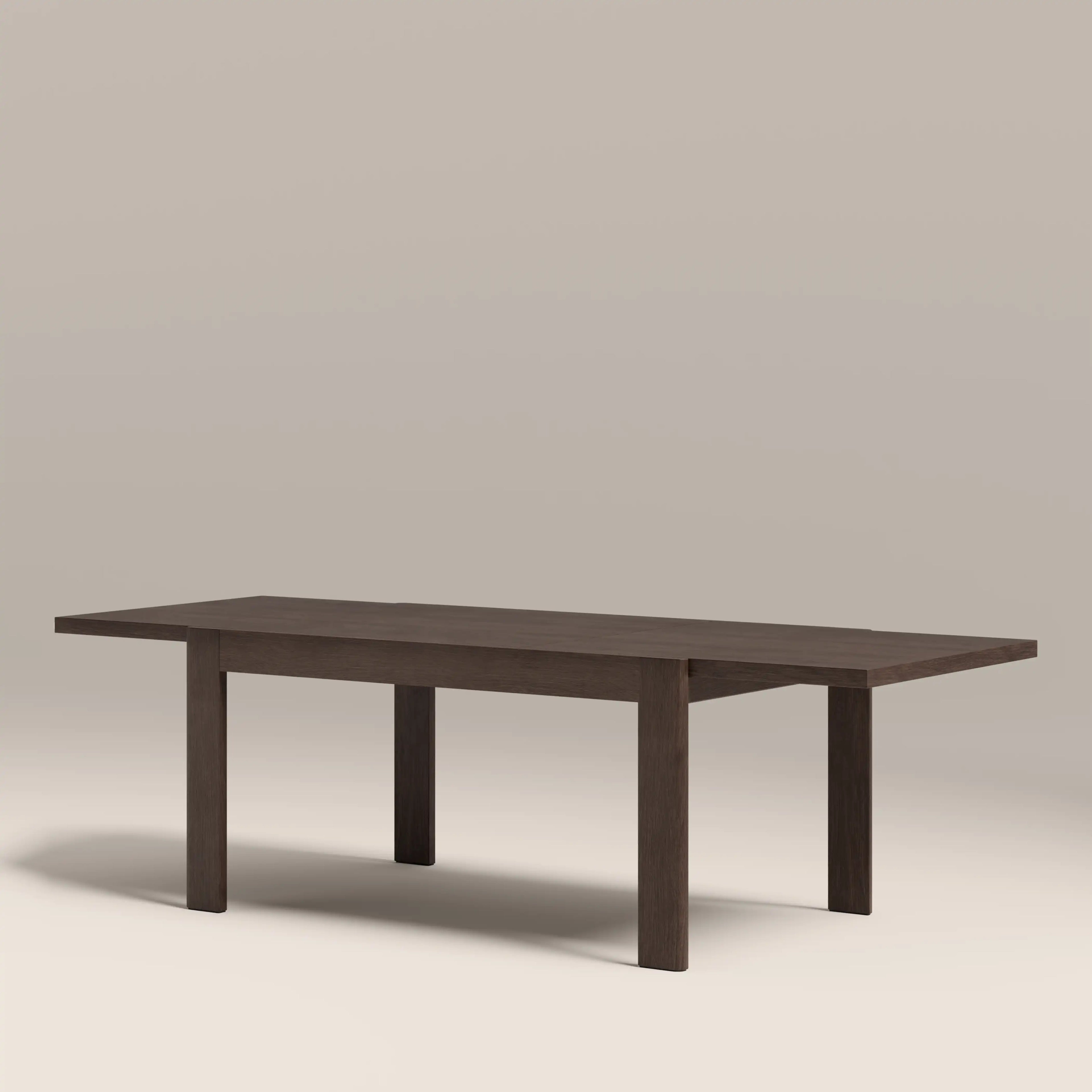 Ceva 6-10 Seat Rectangle Wooden Extendable Dining Table | Smoked Walnut