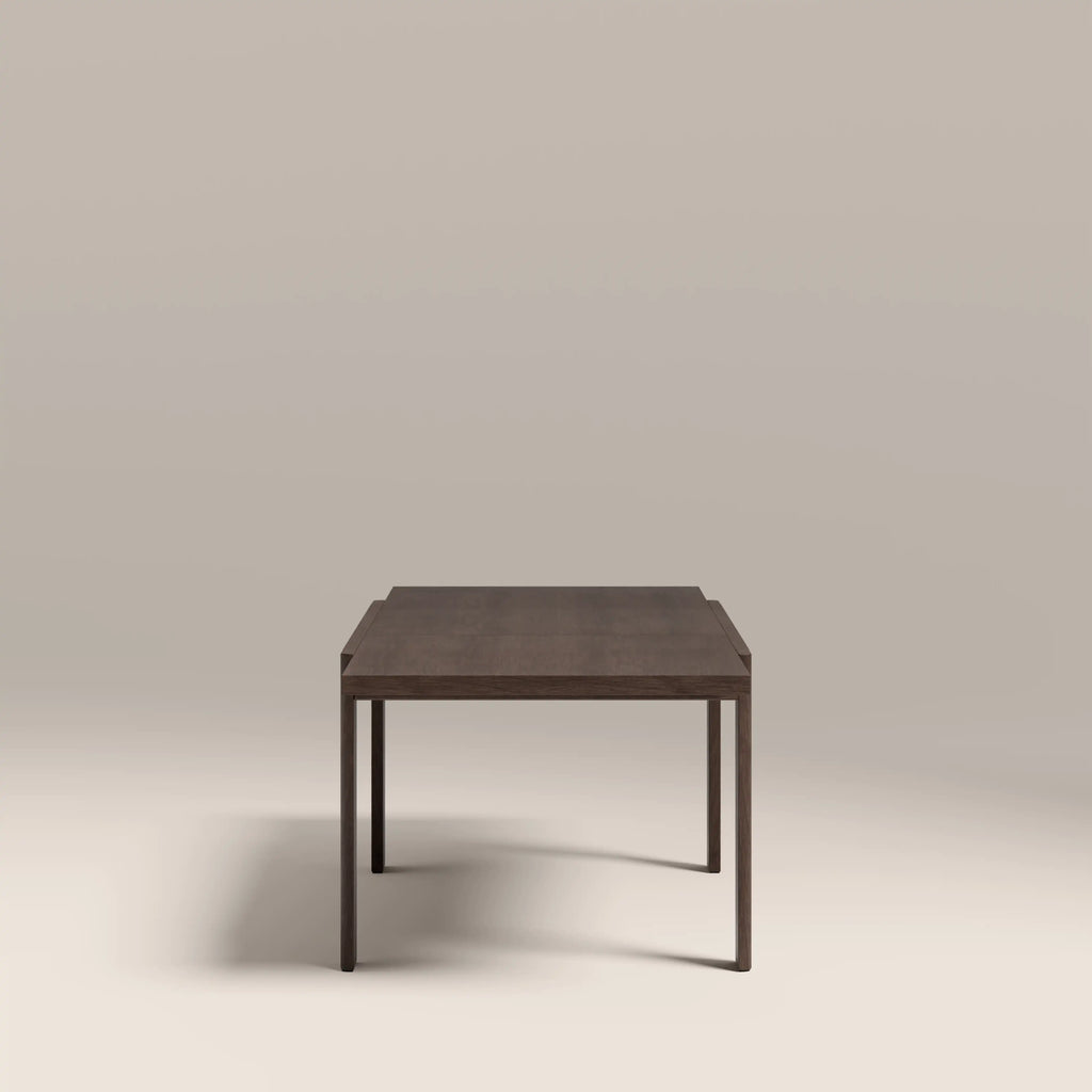 Ceva 6-10 Seat Rectangle Wooden Extendable Dining Table | Smoked Walnut