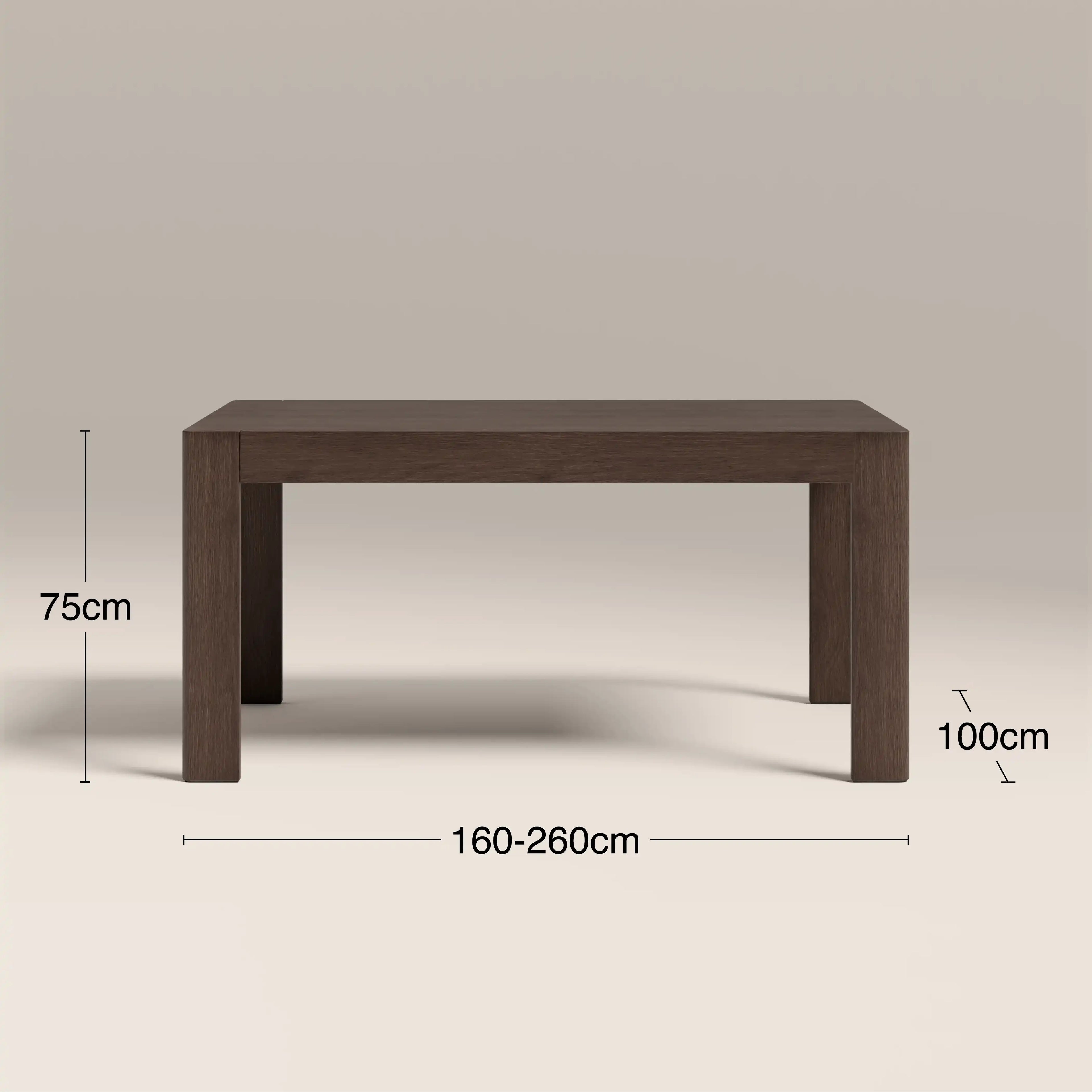 Ceva 6-10 Seat Rectangle Wooden Extendable Dining Table | Smoked Walnut
