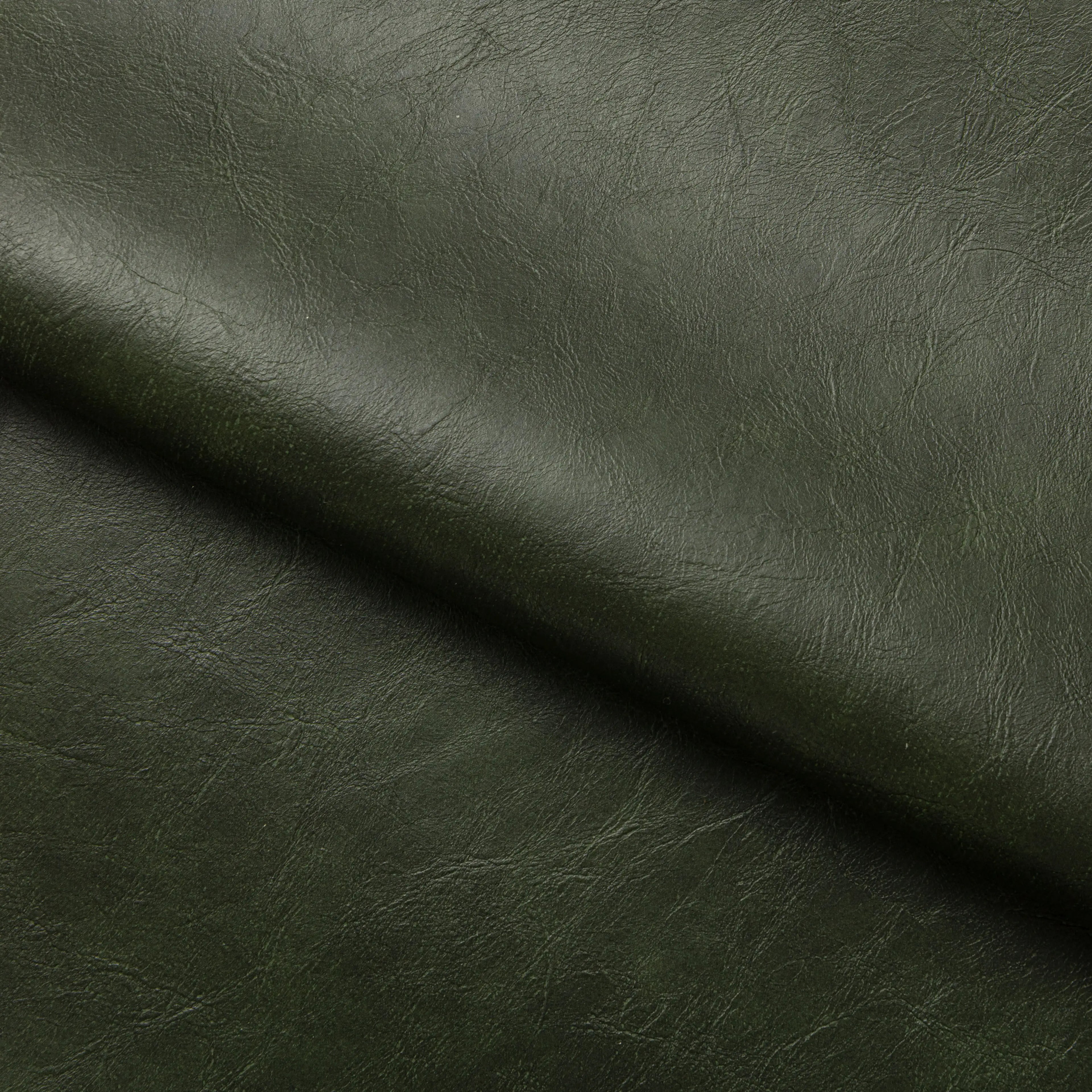 Hatton Wooden Kitchen Stool | Vintage Green Faux Leather & Walnut